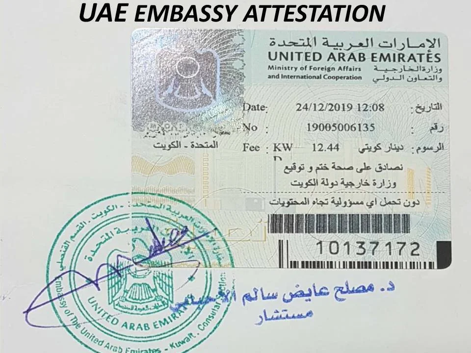 UAE Embassy Attestation Services